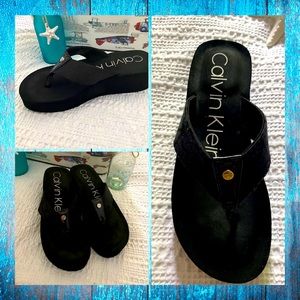 Calvin Klein  Sandal’s Size Women’s Size 6 Black !